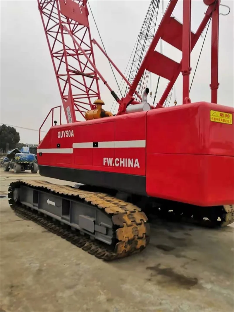 Low Working Hours and Less Price 50 Ton FUWA QUY50 Cranes /Chinese 50t QUY50C Fuwa Used Crawler Crane for Sale