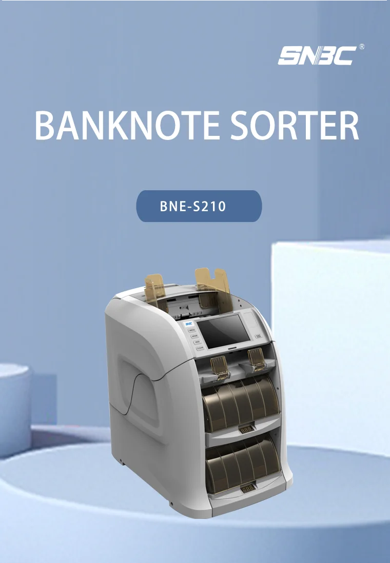 Snbc Bnes210 Counterfeit Banknote Detectors Cash Sorter Atm Sorting Cash Sorting Machine For