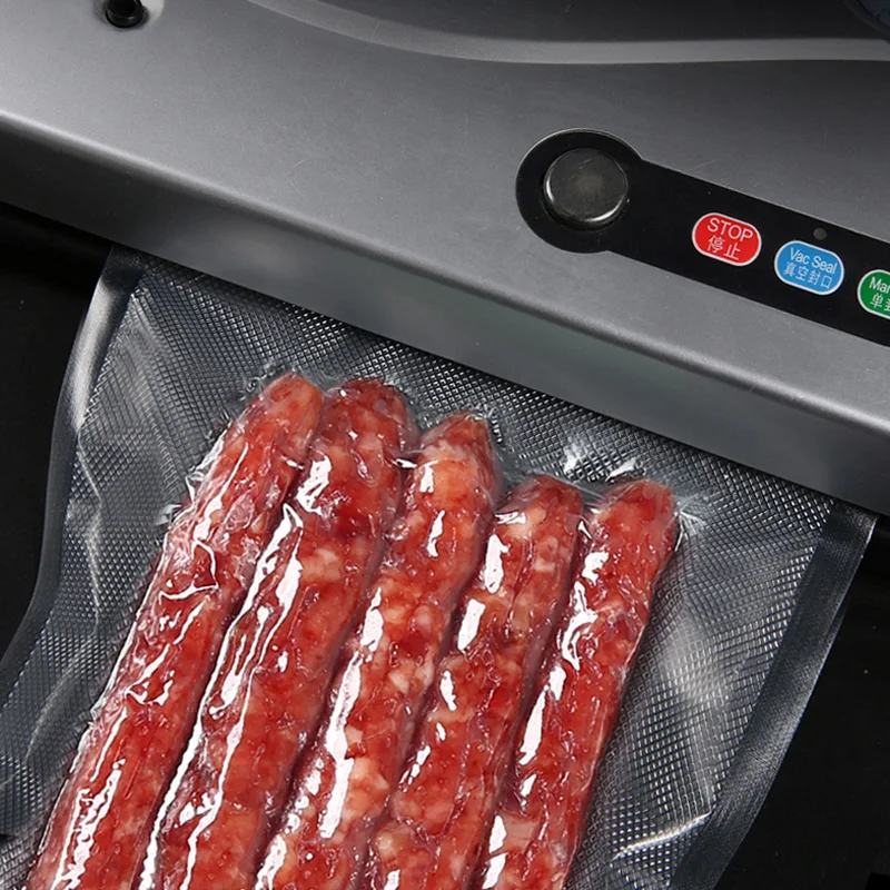 Vacuum Seal Bag Roll Embossed Transparent One Side Vacuum Sealer Bags