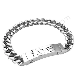 High Quality Fashion Jewelry Stainless Steel 925 Sterling Silver Jewelry Wholesale Bracelet