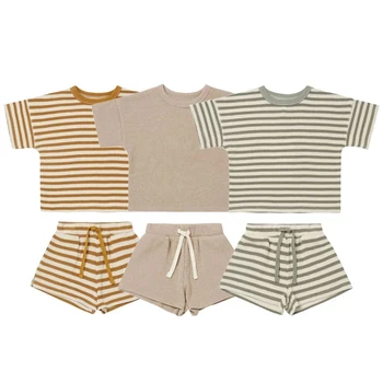Baby Set Summer Casual Children Clothing For Boy Short Sleeve Tops T-shirt + Shorts Fashion Toddler Kids Clothes