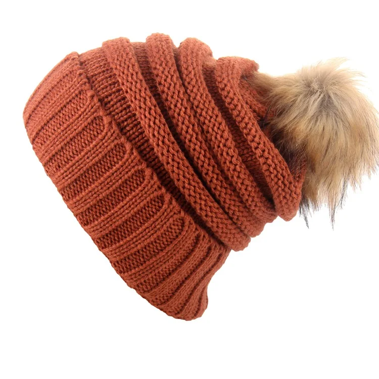 New Arrival Lady Style Pom Pom Knitted 