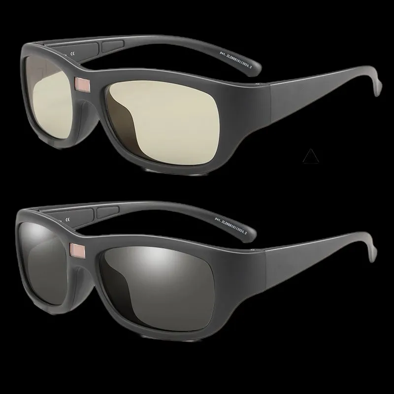 Dimming LCD Solar Power Auto Color Changing Polarized Lenses Electronic Adjustable Darkness Sun Glasses Men