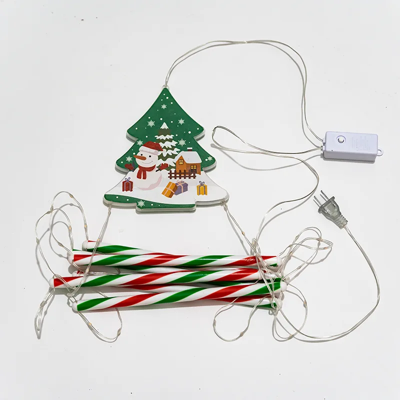 2024新款圣诞装饰品发光二极管云梯灯攀登圣诞老人户外万圣节感恩节圣诞树灯