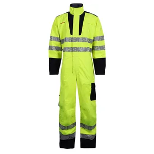 Wholesale High Visibility Uniform Mining FR Waterproof Safety Coverall Workwear for Oil and Gas Work Winter Coveralls for Men