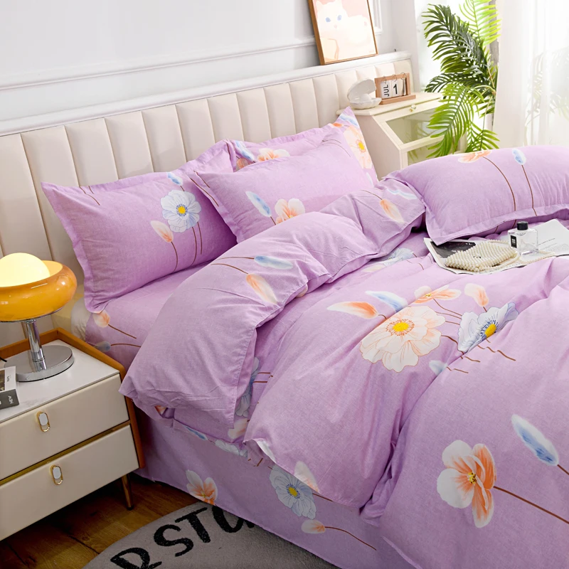 2024 Brahman Nest Home Collection Modern Woven Cotton Fiber Quilt Single Quilt Cover Bed Sheet Pillowcase Four-Piece