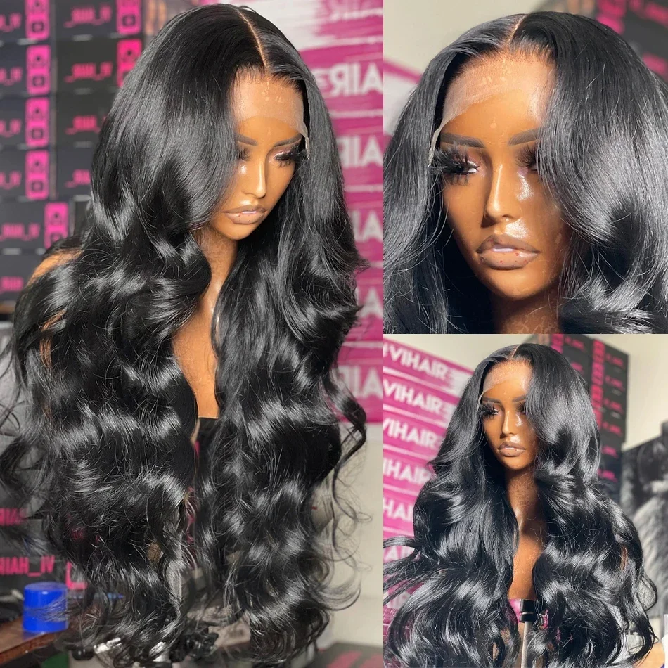 Parrucca lace frontale umana body wave per donna lace trasparente_voghion.com