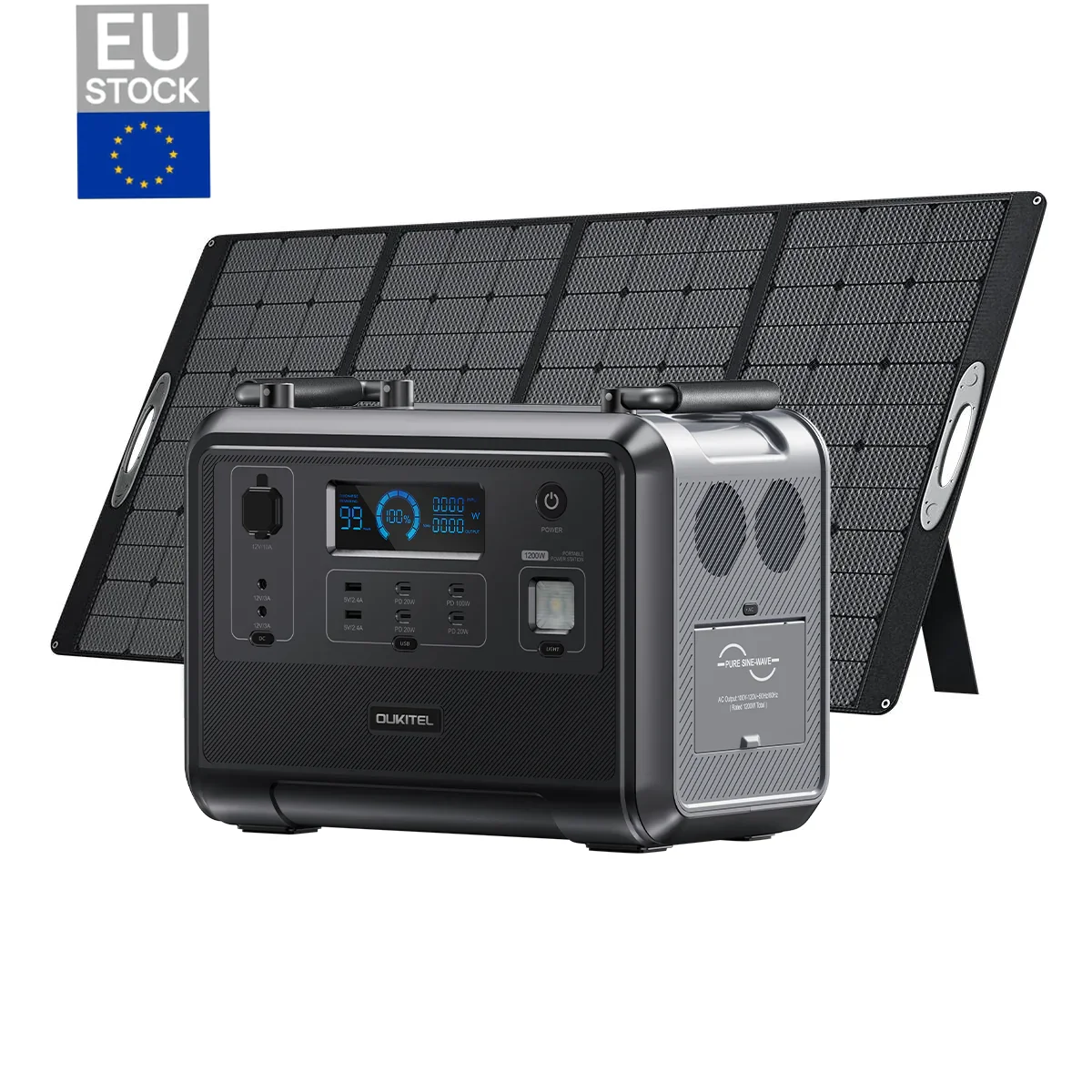 Oukitel P1201 1200W Portable Power Station: LiFePO4 Solar