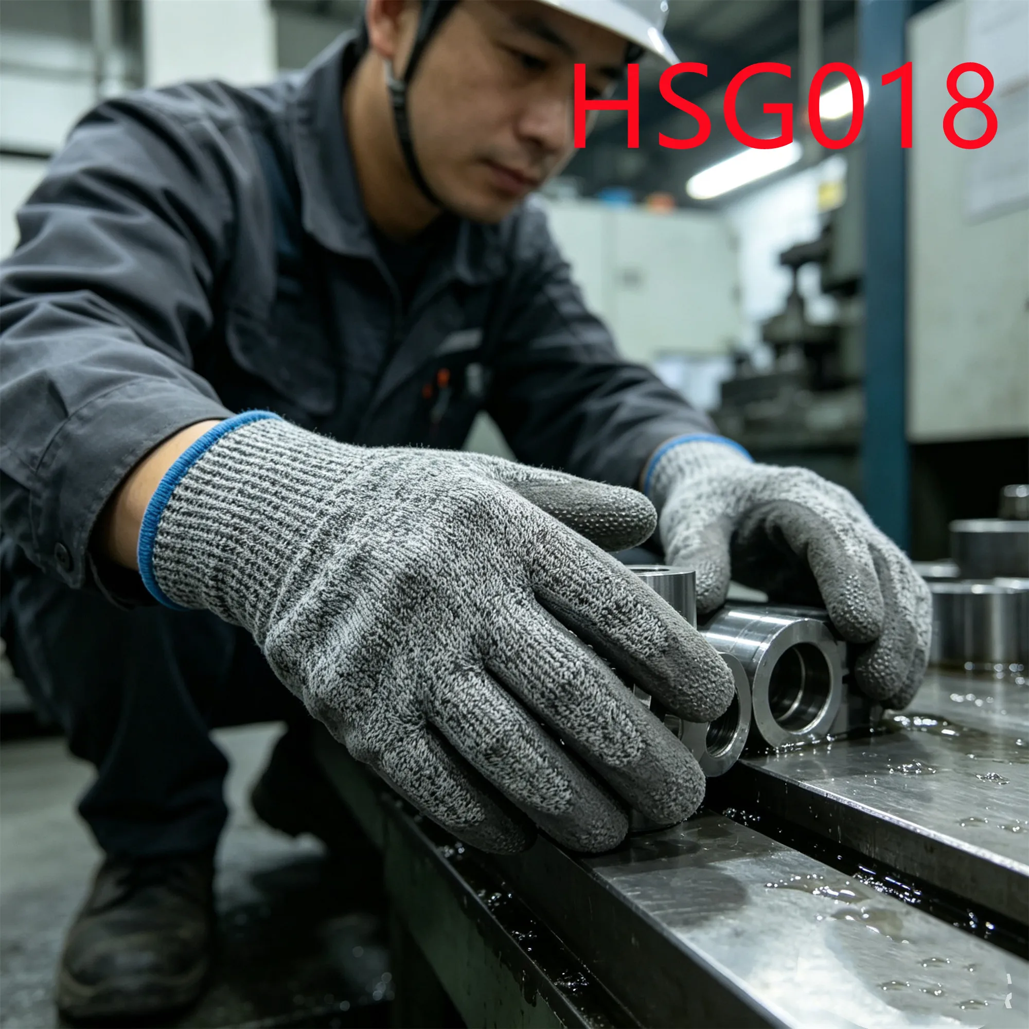 HY,wood Processing Level 5 Anti-cut All-Purpose Working Gloves Tree Trimming High Dexterity Control Grey Safety Gloves HSG018