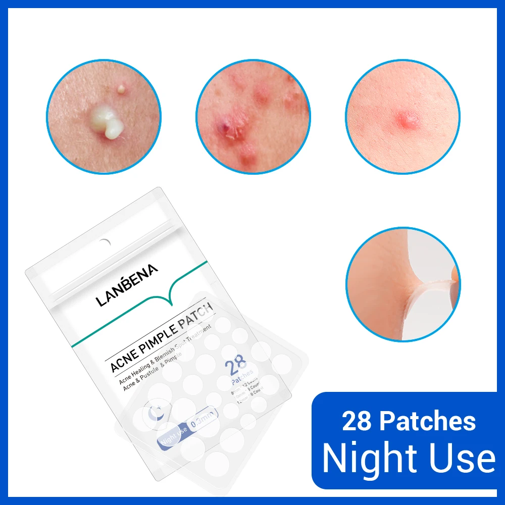 LANBENA Invisible Acne Cover Acne Pimple Healing Patch Glitter Pimple Patch for Night