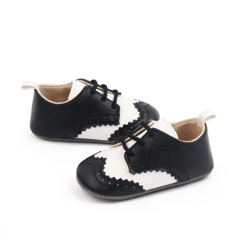 British Design Baby Leather Shoes Spring and Autumn New Soft Bottom Baby Toddler Boy Shoes factory