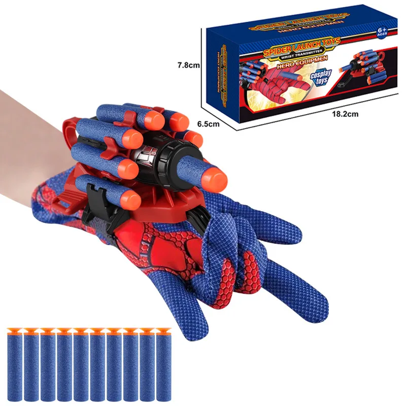 Spiderman Gloves Web Shooter For Kids Cosplay Launcher Hero Movie ...