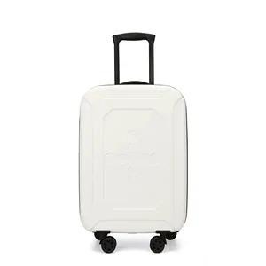 Factory Price New Design Lightweight Aluminum Portable Folding Spinner Luggage Trolley Lock ABS Material Modern Cartoon Style