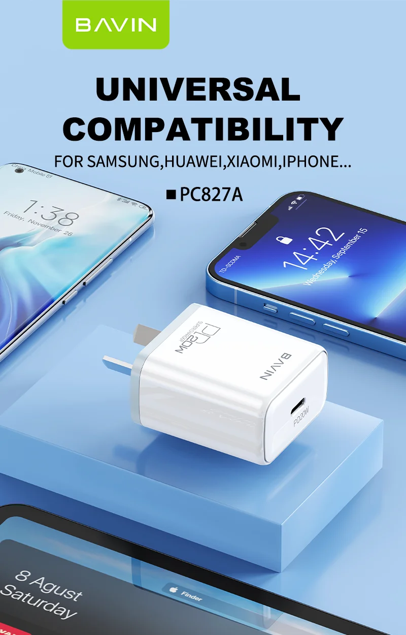 Bavin Au Plug Pd 20w Adaptive Fast Charge Original Type C Lightnings