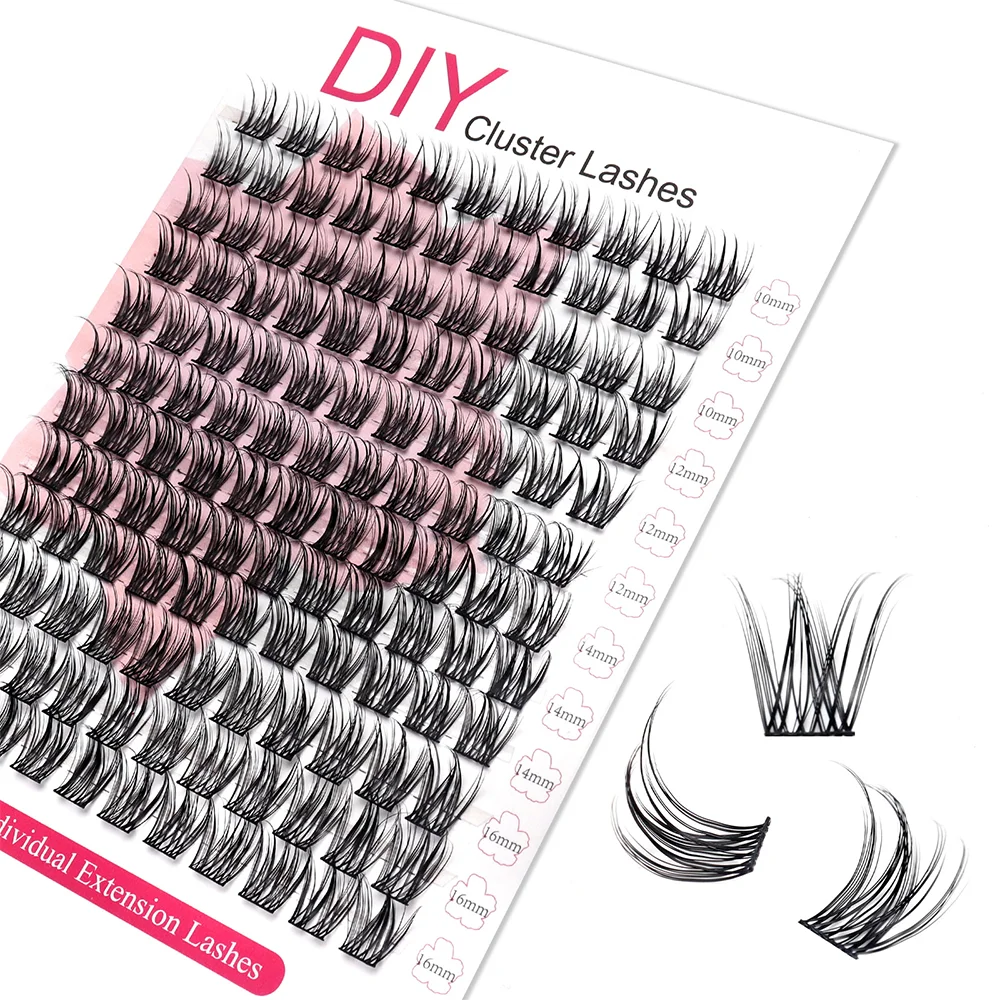 Cluster Lashes Segment C Cc D Dd Mix Curl Silk Diy Eyelash Extensions ...