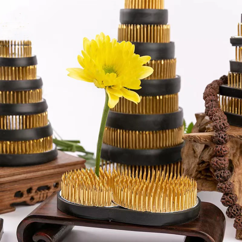 Wholesale High Quality Japanese Copper Material Ikebana Frog Flower Box