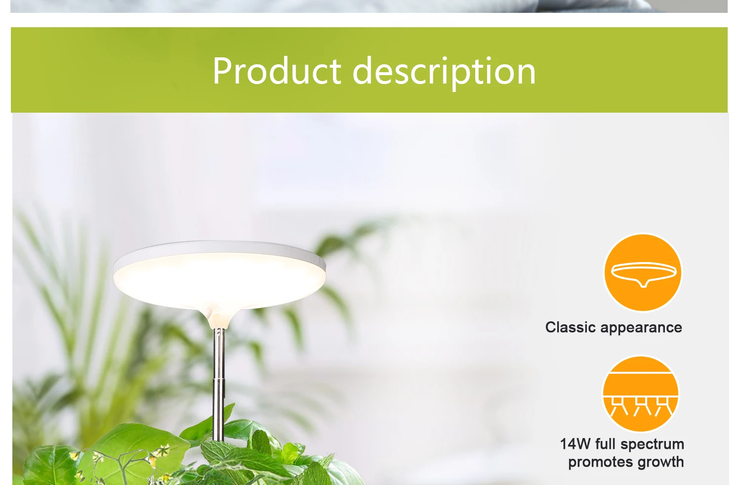 Led Umbrella Plant Grow Light High Power With Base Grow Lamp For Plants