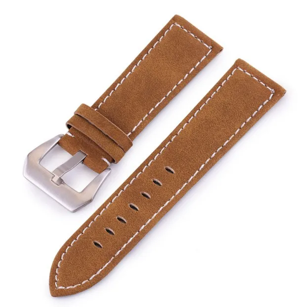 High-grade Handmade Thick Line Matte Cow Leather Watch Band