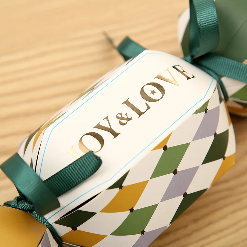 Multiple Colors Personalized Handmade Gift Candy Shape Wholesale Box Crackers Christmas