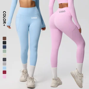 New Leggings Fitness Clothing Women Ladies High Waisted Sports Yoga Pants Gym Fitness & Yoga Wear Leggings With Pockets