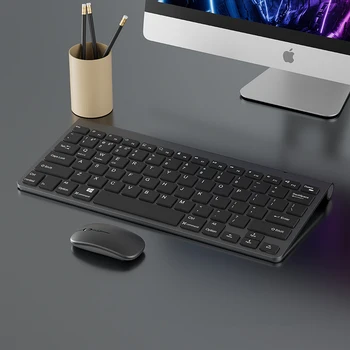 Ultra-thin Rechargeable Ergonomic 2.4Ghz Dual Mode Bluetooth Wireless Keyboard and Mouse for Mobile phone PC Tablet