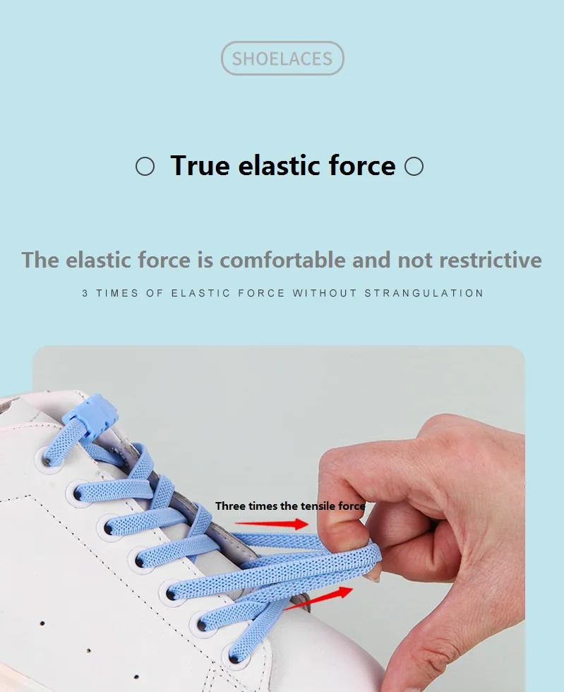 Wholesale Lazy Free Shoelaces Color Plastics Capsule Buckle Flat