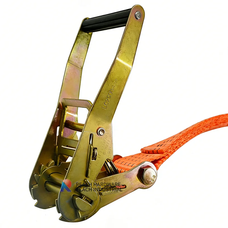 2in*5tons Heavy Duty Ratchet Tie Downs,Cargo Control Ratchet Tie Down Transport Straps Cargo Lashing Belt Strap with J Hook supplier
