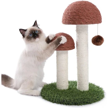 Top Sale Mushroom Solid Durable Fun cat climbing tree cat scratching post tree toy for Indoor Kitty