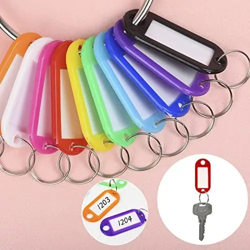 20pcs Plastic Key Tags in Various Colors for Household or Marking Purposes Hardware Product