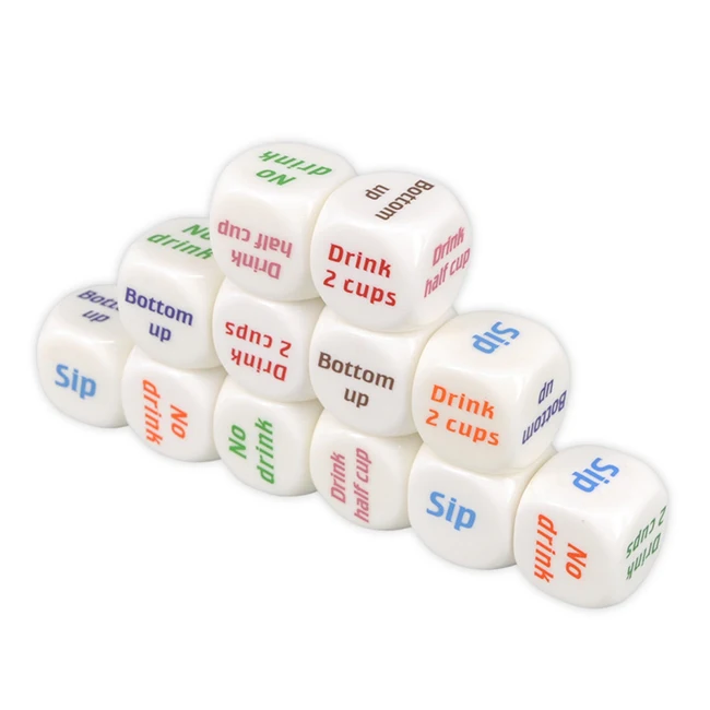 Wholesale 20mm Bar Party Pub Fun Game Toy Wine Mora English Decider Dice -  Buy Dice,Wine Mora English Dice,Drink Decider Dice Product on 