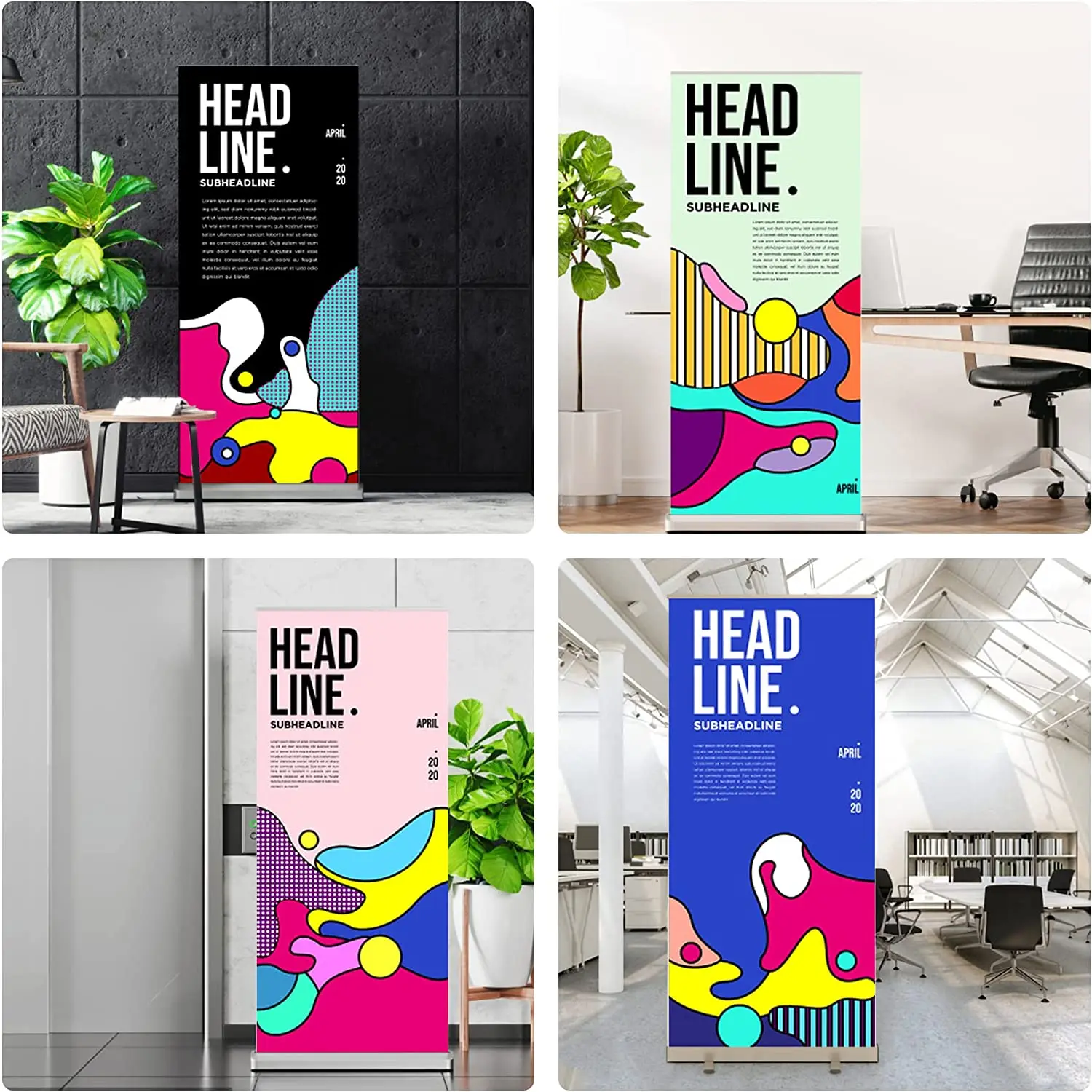 Индивидуальный выдвижной рулонный баннер X стойка для баннеров персонализированный настраиваемый полноцветный дизайн для выставочных показов