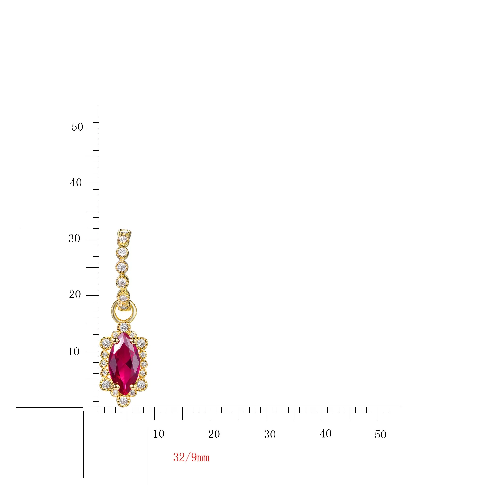 925 natural ruby sterling silver stud earrings 18k gold zircon red corundum diamond drop earrings