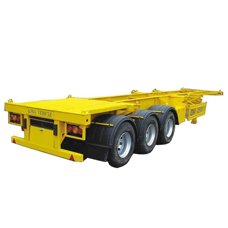Vehicle Master 40 Ft Steel Container Chassis Skeleton Semi-Trailer 40T Bulk Cargo Transport