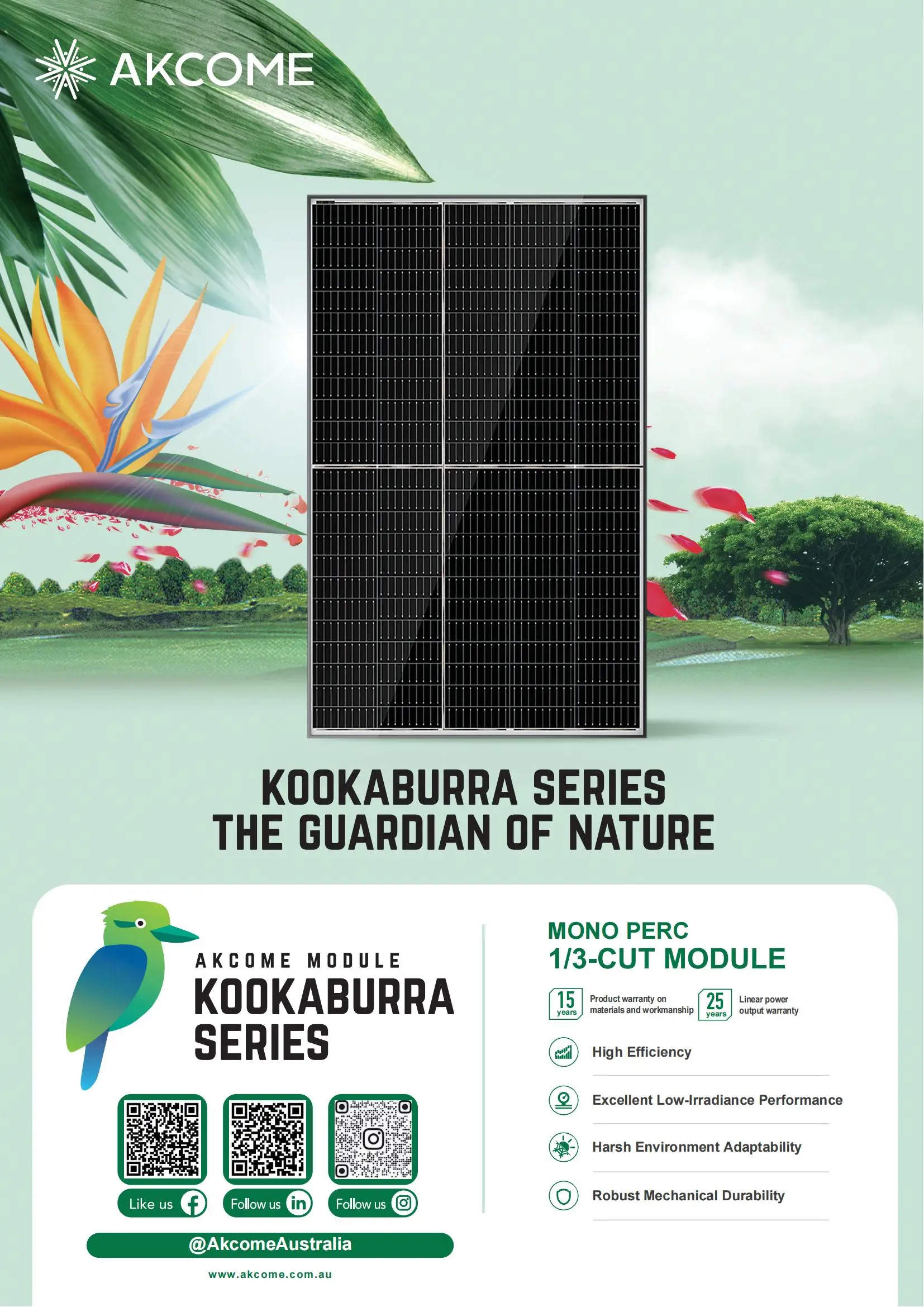 High Efficiency AKCOME SKA508MHVC 210mm Mono 9BB Half Cut Solar Panel Module 410w 415w for Europe