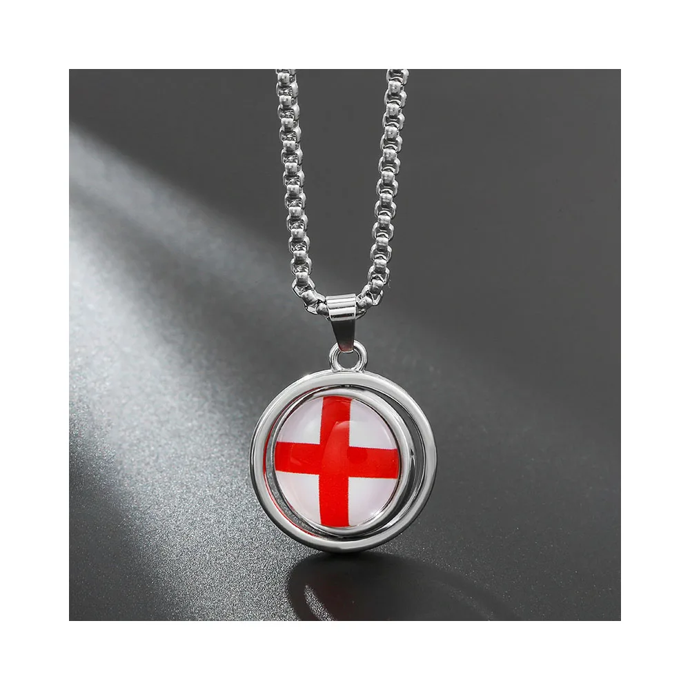 2026 Football World USA Canada Mexico National Team Stainless Steel Waterproof Plated Hip for Personalized Fashion Pendant