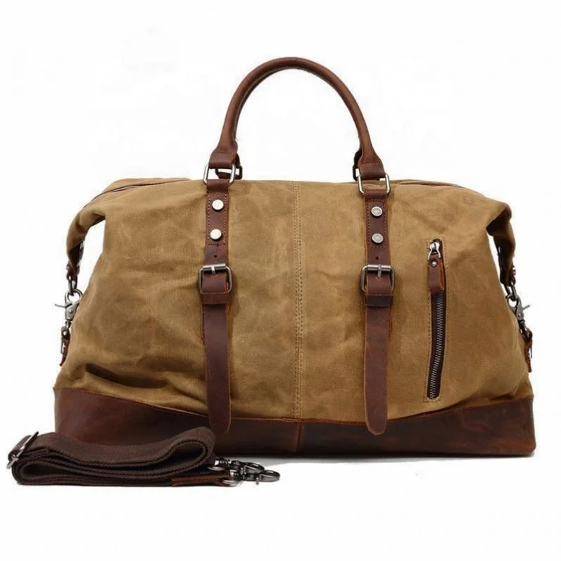 canvas leather weekender bag