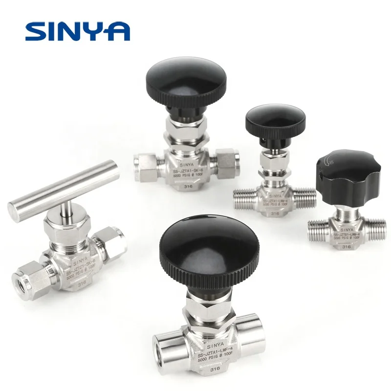 Sinya SS 316 Bonnet Manual Angle Type Needle Valves  90 Angle Type Needle Valves Manual Angle Needle Valve