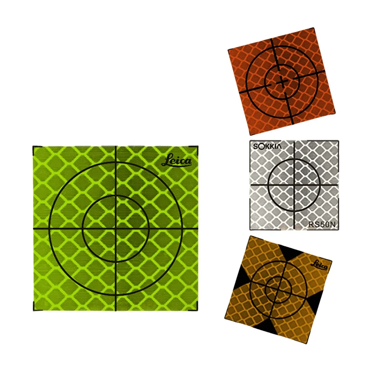 Diamond-grade Custom Size Reflective Retro Adhesive Sticker Surveying Targets Monitoring Reflector Sheets for Total Station
