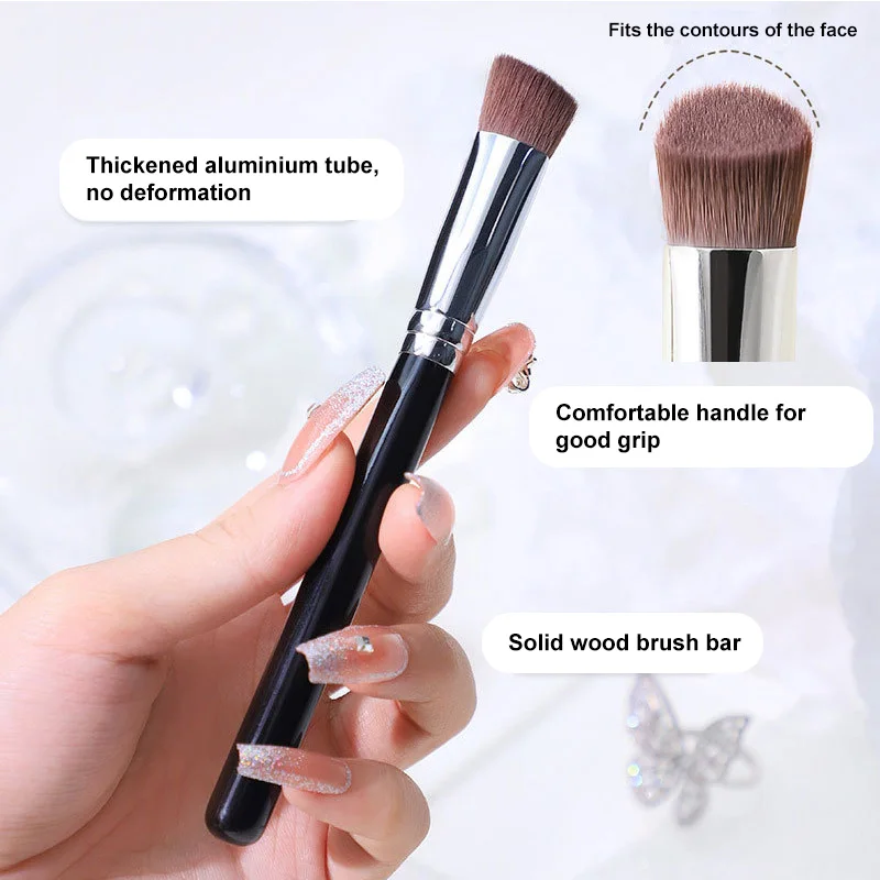Factory Single Professional Concealer Brush Custom logo Synthetic Hair Brush for Concealer Triangle Brush