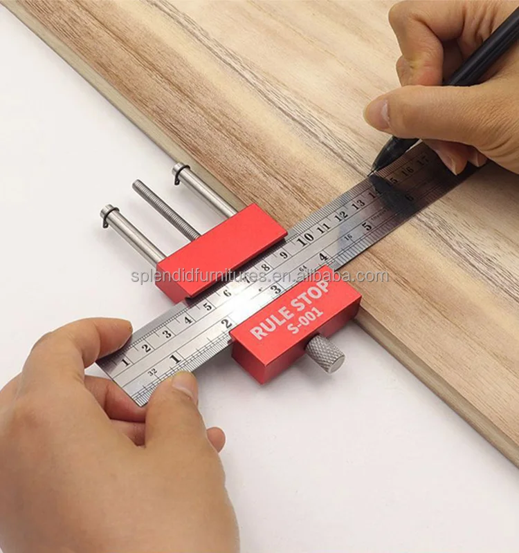 Steel Standard Ruler Locator Adjustment Positioning Ruler Limit Block ...