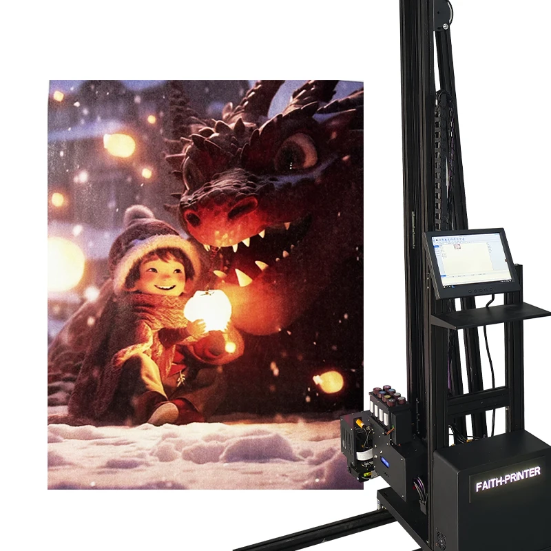 Faith New Customized 3d Wall Inkjet Printer Vertical Printing Machine for Printing Background on Wall