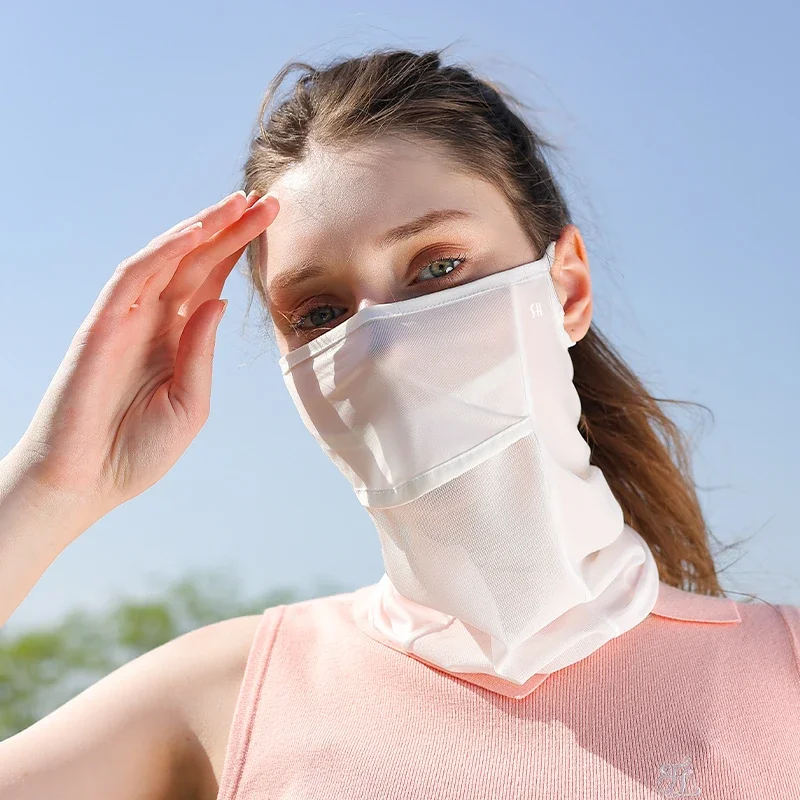 GOLOVEJOY Sun Protection Cooling Face Mask Golf Bandanas With Ear Loops  Summer Outdoor Activities Uv Protection Face Cover