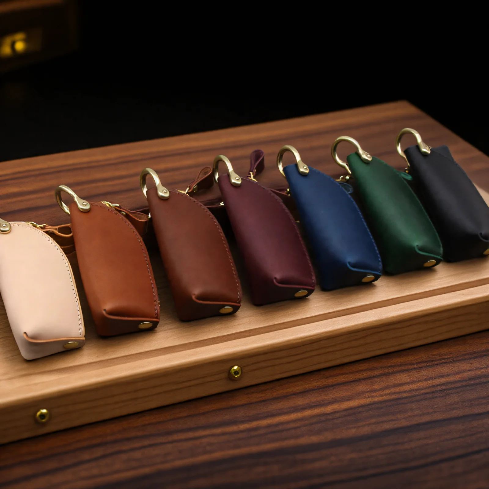 Portable High Quality PU Leather Zipper Organizer Holder Vintage Creative Waterproof Key Protective Case For Home Car_voghion.com