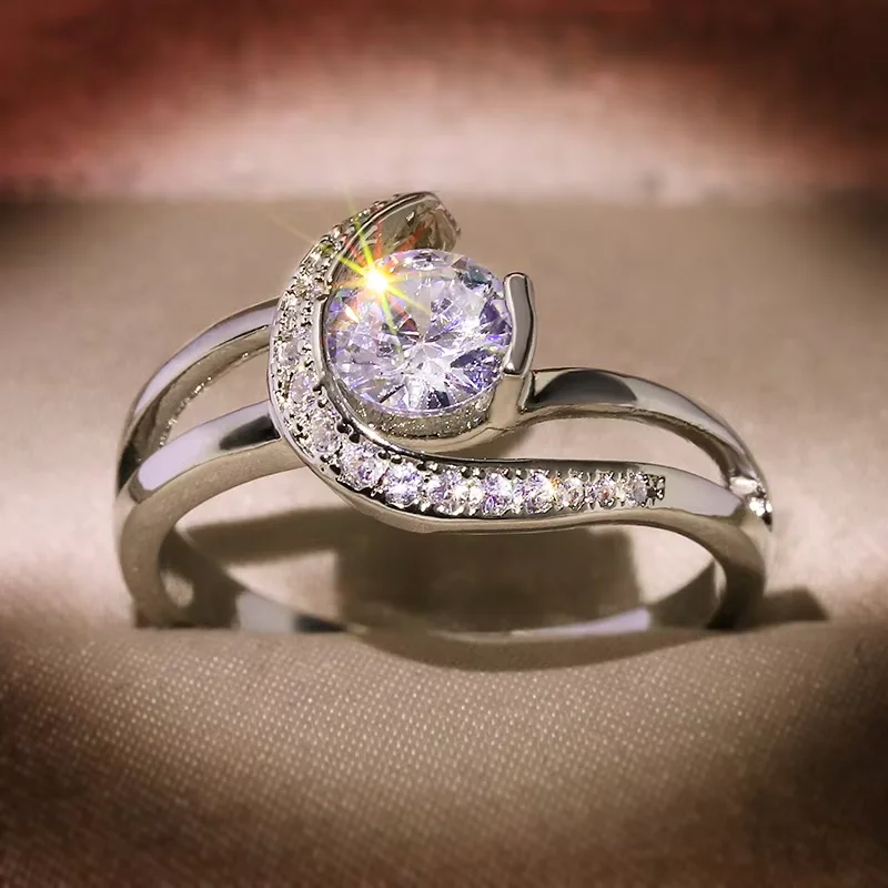 アクセサリー TRIPLE STAR MESH w/PAVE DIAMONDS RING A.Jaffe Asymmetrical Bypass Diamond Quilted Engagement Ring