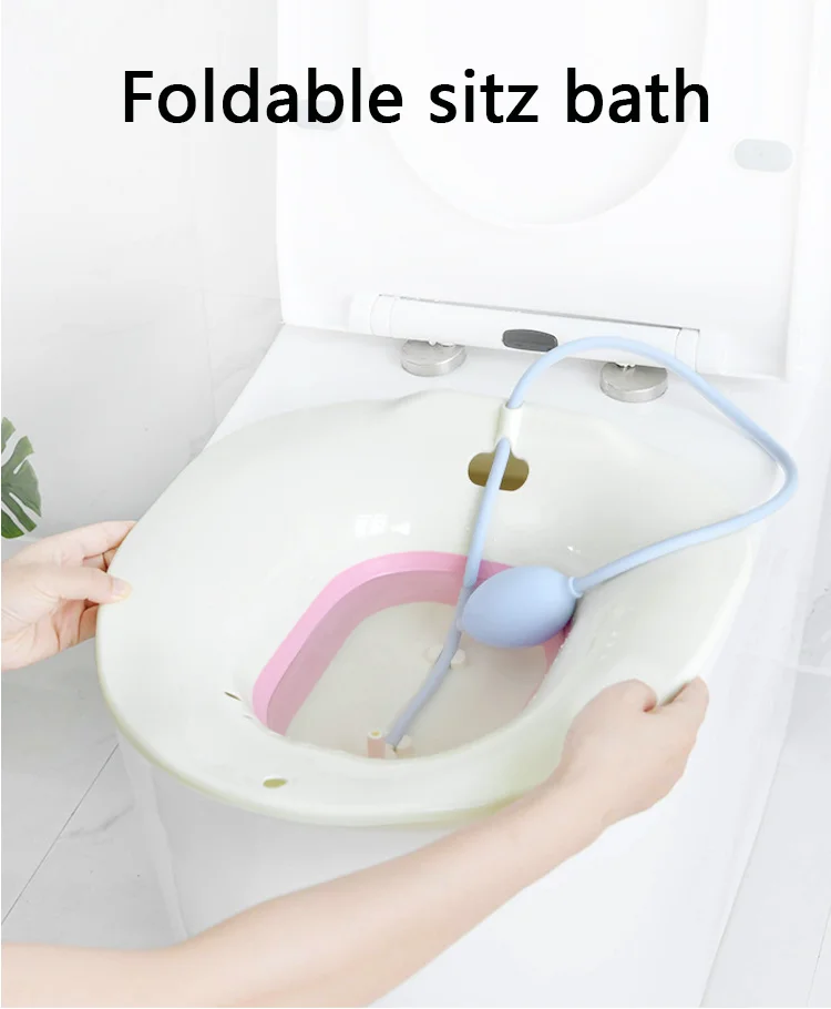 Portable Foldable Plastic Sitz Bath Tubs Hip Basin Bidet Yoni Steam