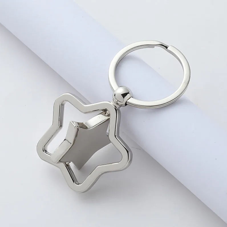 Personalised Metal House Shaped Keyring Custom Engraved Keychain_voghion.com