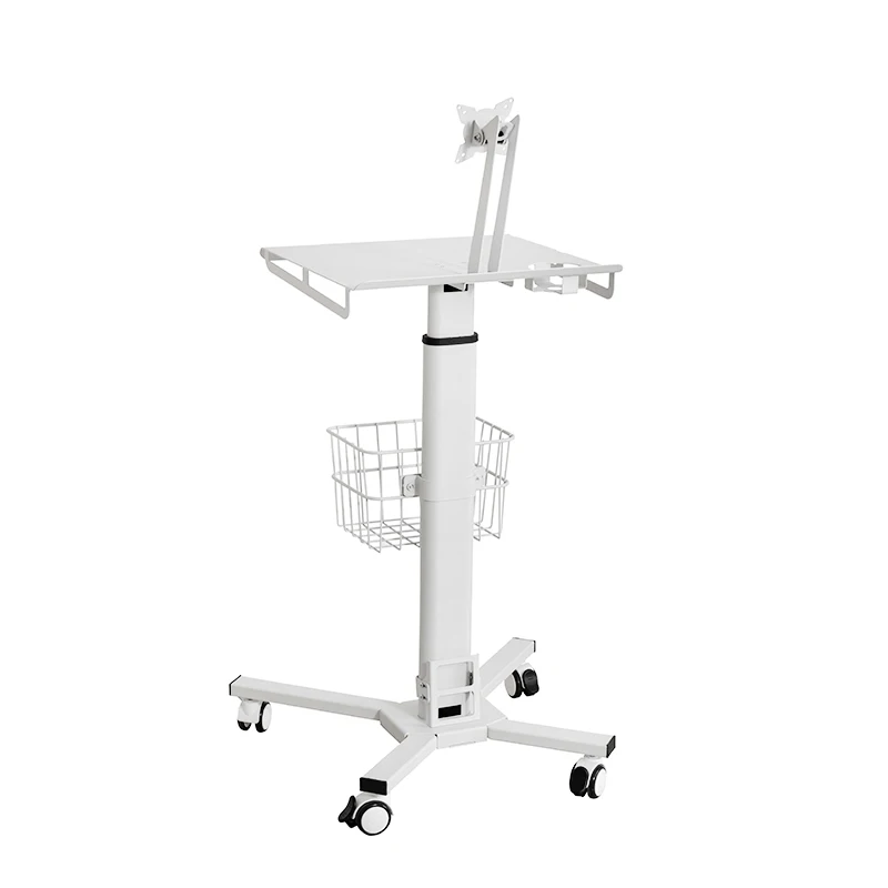 Monitor Cart Vesa Hospital Trolley Mobile Workstation for