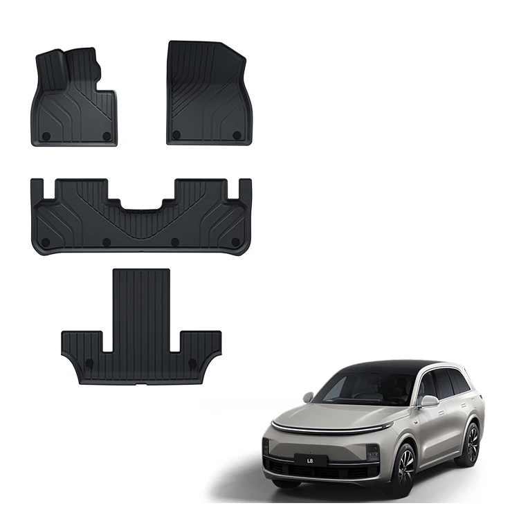 Autofußmatten für Lixiang L8 LHD Zubehör 5D TPE-Gummi Fußmatteneinlage wasserdichte Fußmatte Autoinnenaccessoire