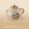 Brown/Bubble Teapot Ceramic Holder - Brown