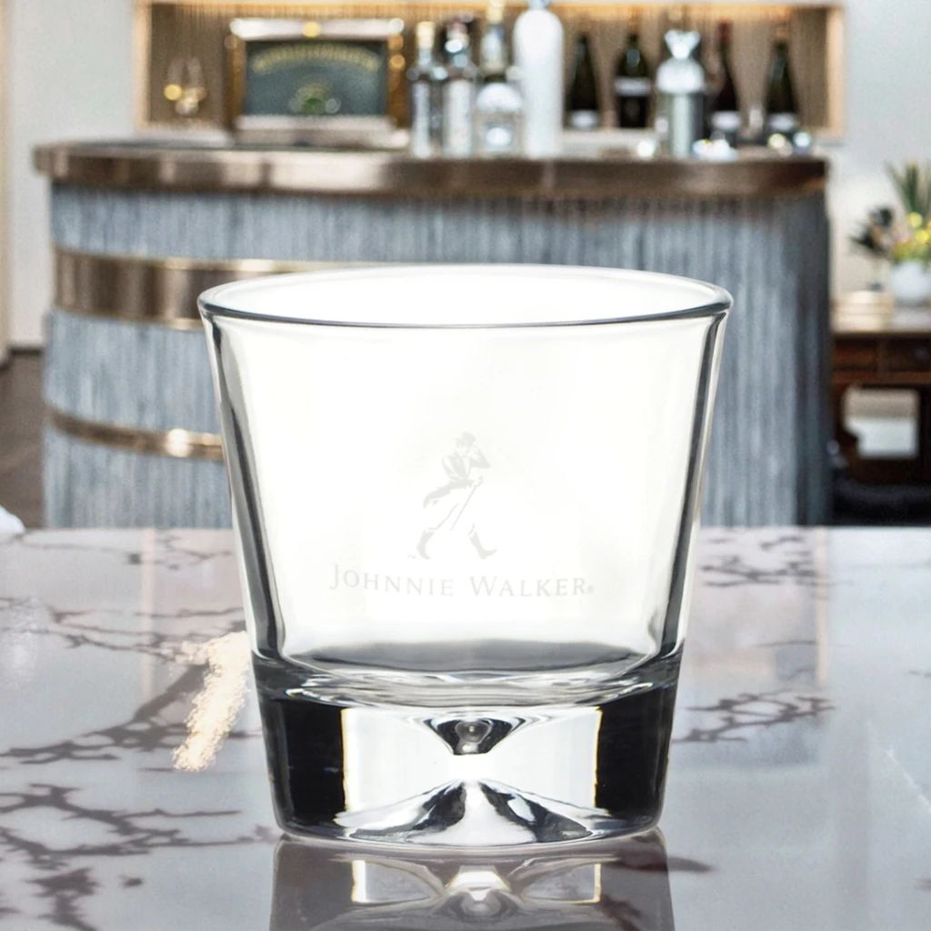 170ml  Thick Base Whisky Glass with Diamond Design for Promotion Use